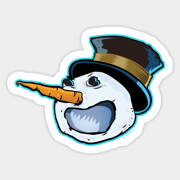 Snowman Sticker by zerostreet